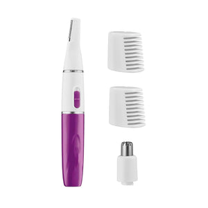 Conair GIRLBOMB All-in-1 Facial Hair Trimmer for Women - 9 Piece Kit with 2 Dermablades - Perfect for Face, Ear/Nose and Eyebrows - Battery-Powered