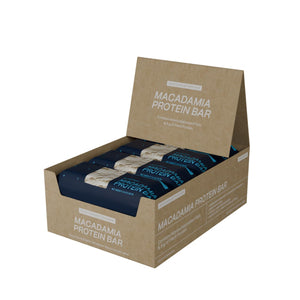 Blueprint Bryan Johnson Macadamia Nut Protein Bar - 9G Plant Protein - Healthy Fats - Supports Muscle Growth - Low Carb & Sugar - Natural Ingredients - Vegan Keto Snack (Raspberry - 12 Pack)