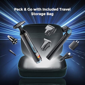 Back Shaver for Men, Ultra-Wide 2" T-Shaped Head, Travel Case, LED 4 in 1 Mens Back Shaver Rechargeable with Long Handle, Safety Lock, IPX7, Multi-Functional Back Trimmer for Men, (Flat Black)
