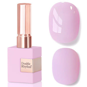 Double Rhythm 0.5 Oz Gel Nail Polish Neutral Natural Same Color Same Bottle Translucent Light Milky Pastel 15ML Manicure French Design Art DIY at Home (Pearl Green-B1146)