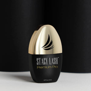 STACY LASH Premium Pro Eyelash Extension Glue 5ml 0.17 fl. oz./ Upgraded Low Fume Formula / 0.3 Sec Drying Time / 7 Week Retention/Extra Strong Black Lash Adhesive/Lash Tech Supplies