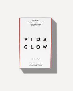 Vida Glow Marine Collagen Powder - Anti Aging Supplement with Collagen Peptides, Promotes Glowing Skin, Strong Nails, Healthy Hair | 30 Servings, Mango Flavor