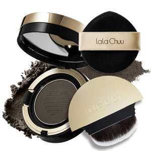 LALACHUU Hairline Powder Hair Powder for Gray Coverage Root Touch Up for Women & Men with Master Brush Concealing Hair Loss Instantly Stain Proof for 100-hour 0.32 Ounce Dark Brown