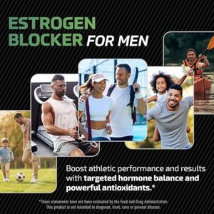 DIM Supplement for Men 300mg | Estrogen Blocker & Aromatase Inhibitor | Extra Strength Men’s Hormone Balance & Fitness Booster with Diindolylmethane Plus CDG & Broccoli Floret | Gluten-Free | 60 Ct