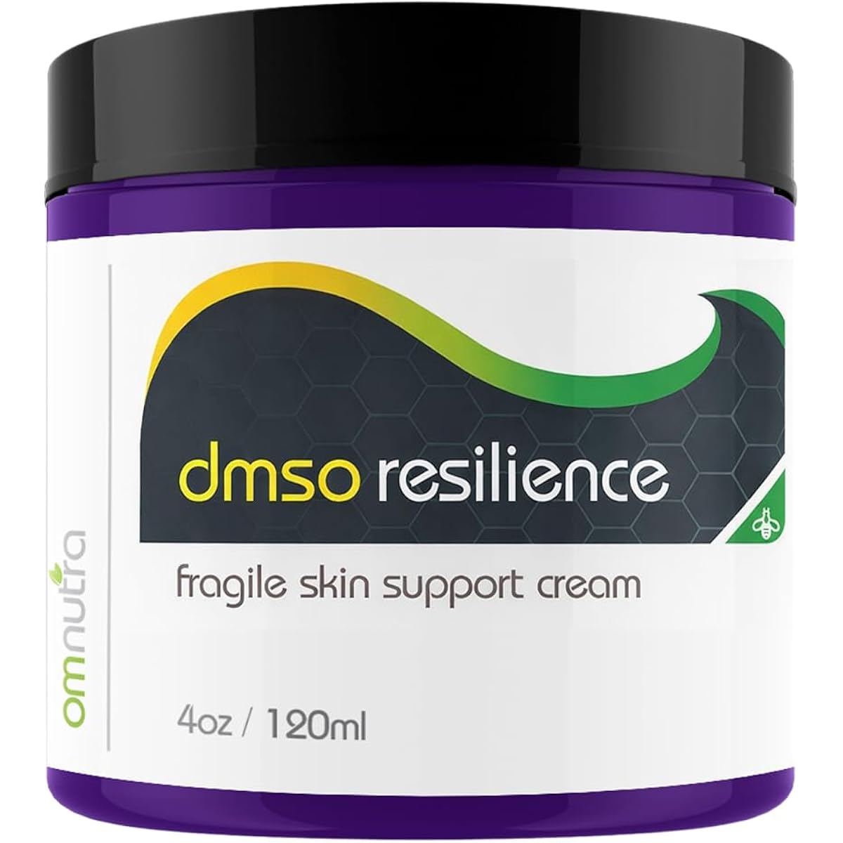 DMSO Skin Resilience Cream - 4oz Friction Pressure Prone Support Fragile Skin Barrier Cream for Bed Sore Cream Fast Healing Defense with Brazilian Green Bee Propolis MSM Ionic Magnesium