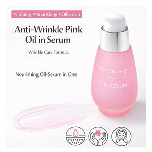 CHARMZONE Oil-in-Serum 4-Solution Set (1.01 fl.oz / 30ml x 4) – Double Moisture, Anti-Wrinkle Pink, Ginkgo Calming, Hydra Moisture Serums for Face