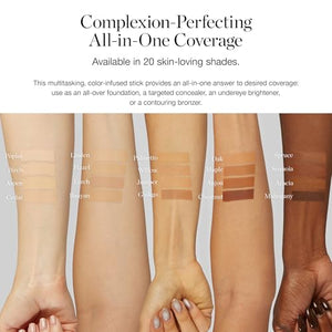 Ogee Sculpted Complexion Foundation Stick (Aspen 1.0W - Fair, Warm Undertones) Full Coverage Foundation Makeup - Instantly Balance & Even Complexion - 70% Organic Ingredients