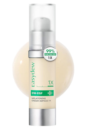 Easydew DW-EGF Melatoning Ampoule 5X - Hydrating Dark Spot Serum with Niacinamide & Glutathione for Uneven Skin - Fast Absorbing Day & Night Ampoule Korean Skin Care (Bottle 1.01 fl oz, EGF 5X)