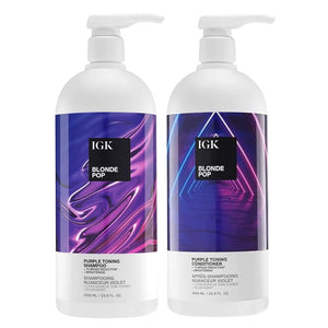 IGK GOOD BEHAVIOR Ultra Smooth Shampoo & Conditioner Set + Travel Size Packettes | Frizz Control + Shine | Vegan + Cruelty-Free | 8 oz (Pack of 2)