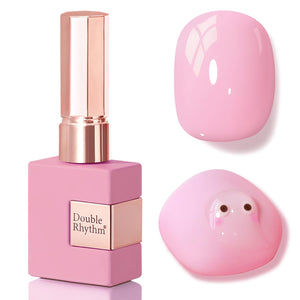 Double Rhythm 0.5 Oz Gel Nail Polish Neutral Natural Same Color Same Bottle Translucent Light Milky Pastel 15ML Manicure French Design Art DIY at Home (Pearl Green-B1146)