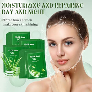 30 Pcs Travel Size Aloe Vera Gel 98% Organic After Sun Moisturizer for Face, Body, Soothing Hydrating Lotion Bulk for Travel, Summer Vacation, Sunburn Relief, Skin Care Gifts