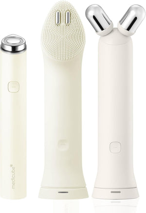 medicube Mini Booster Pro Plus Full Facial Device Set | 3-in-1 Korean Facial Device for Makeup Removal & Pore Cleansing, Skin Definition & Body Care, Skincare Boost with 3 Modes | Pink