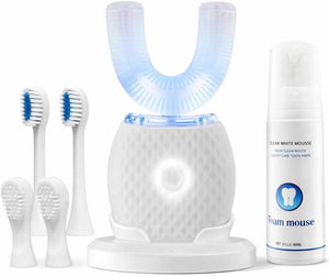 U-Shaped Electric Toothbrush – Comfort-Focused Design with Secure Grip for Daily Oral Hygiene at Home (Black)