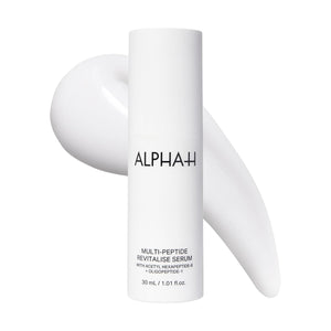 Alpha-H Multi-Peptide Face Serum - Firms & Plumps Fine Lines (30ml) | Peptide Blend Visibly Boosts Bounce & Elasticity, Lightweight, Fragrance-Free, Layers Under Moisturizer, Australian Made