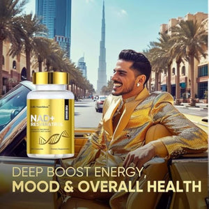 Life Nutrition NAD+ Supplement 2000 mg - 120 Capsules True NAD+ & Resveratrol, NMN Alternative Supports Anti-Aging, Cellular Energy & Repair, Metabolism & Brain Boost for Men & Women