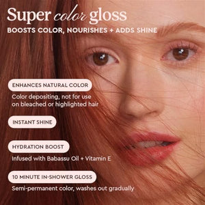Supergloss Color Conditioning Gloss With Dispensing Pump – Hydrating Semi-Permanent Color Hair Gloss & Shine Boost – Vegan, Cruelty-Free – 6.4 fl oz - Copper Crush - Bright Copper