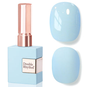 Double Rhythm 0.5 Oz Gel Nail Polish Neutral Natural Same Color Same Bottle Translucent Light Milky Pastel 15ML Manicure French Design Art DIY at Home (Pearl Green-B1146)