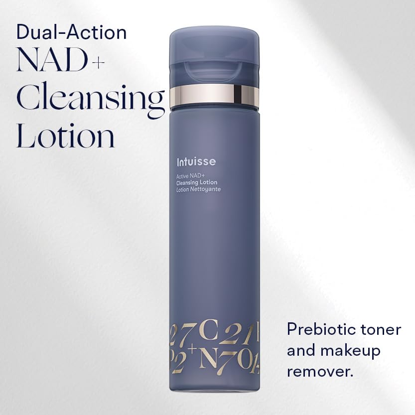Active NAD+ Micellar Cleansing Lotion & Makeup Remover, 100ml | Gentle NAD toner for face with Prebiotics & Centella Asiatica - Soothes Skin, Removes Makeup & Supports the Skin Barrier