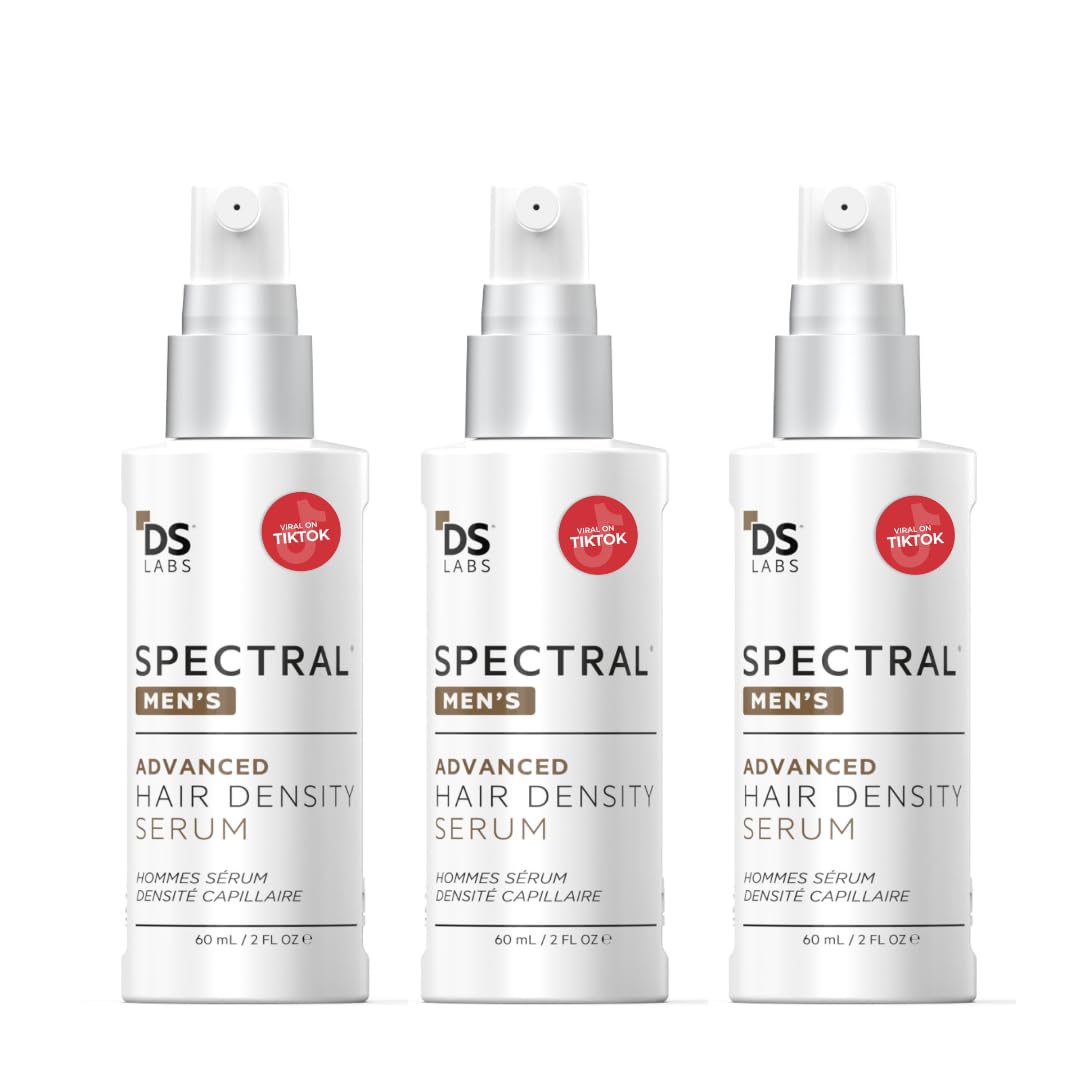DS Labs Spectral Men’s Hair Density Serum (formerly Spectral.DNC-N) - Lightweight Leave-In for Fuller Looking, Thicker Looking Hair, Fast Absorbing, Non-Greasy, For All Hair Types, 60mL, (3 Pack)