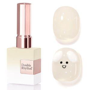 Double Rhythm Translucent Gel Polish Sheer Neutral Natural Light Milky Same Color Same Bottle 15ML Jelly UV Polish Nail Art DIY at Home (Jelly Nude Brown-A1492)