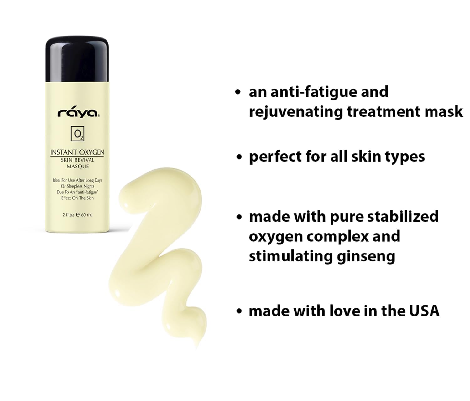 Raya Instant Oxygen Skin Revival Masque (115) | Anti-Fatigue Facial Treatment Mask for All Skin | Creates a Glowing Complexion