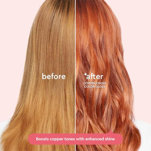 Supergloss Color Conditioning Gloss With Dispensing Pump – Hydrating Semi-Permanent Color Hair Gloss & Shine Boost – Vegan, Cruelty-Free – 6.4 fl oz - Copper Crush - Bright Copper