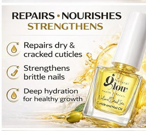 Dead Sea Cuticle & Nail Oil (5ML) | Strengthens, Moisturizes & Conditions with Sweet Almond, Olive, Jojoba, Castor, Argan Oils, Lemon Essential Oil, Vitamin E & Dead Sea Salt