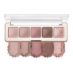 Neutral Nude Brown Eyeshadow Palette–Beige, Cool Taupe, Bronze Gold Shimmer, Cocoa Brown, High-Pigment Blendable Long-Lasting Eye Shadow and Contour Palette for Daily Soft Glam Makeup for Mature Eyes