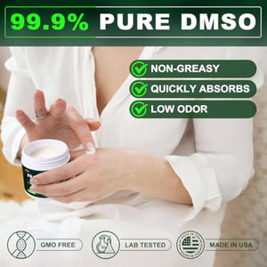 DMSO Cream, 99.9% Pure, Low Odor, Non-Greasy,4 oz