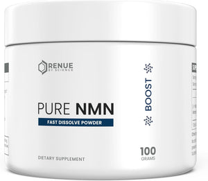Renue By Science NMN Powder | 100g Fast Dissolve Powder Supplement | 500mg Nicotinamide Mononucleotide per Serving | Manufactured in the USA Third-Party Tested
