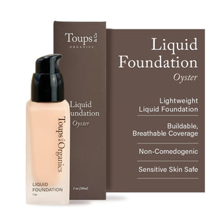 Toups & Co Liquid Foundation Oyster - Neutral | Lightweight & Breathable Buildable Coverage | Aloe Vera, Shea Butter & Herbal Extracts | Non-Comedogenic, Long-Lasting, Sensitive Skin Safe