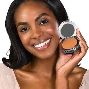 PÜR MINERALS 4-in-1 Pressed Mineral Makeup Powder Foundation with SPF 15 - Concealer & Finishing Compact Pressed Powder for Face - Buildable Medium to Full Coverage Foundation Powder
