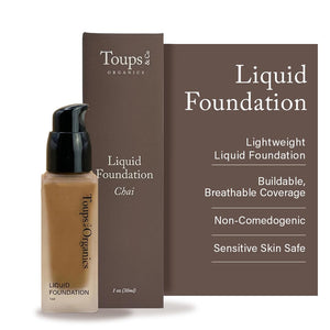 Toups & Co Liquid Foundation Oyster - Neutral | Lightweight & Breathable Buildable Coverage | Aloe Vera, Shea Butter & Herbal Extracts | Non-Comedogenic, Long-Lasting, Sensitive Skin Safe