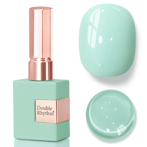 Double Rhythm 0.5 Oz Gel Nail Polish Neutral Natural Same Color Same Bottle Translucent Light Milky Pastel 15ML Manicure French Design Art DIY at Home (Pearl Green-B1146)