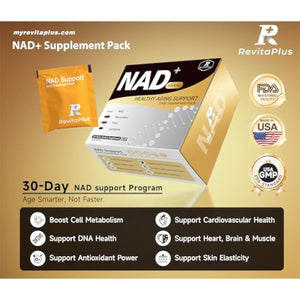 NAD Supplement with Resveratrol, PQQ,Ca-AKG,Nicotinamide,Green Tea, Advanced NAD+ Supplement Daily Pack Support Healthy Mitochondria,Healthy Aging and Cellular Energy for Women & Men 30 Packs