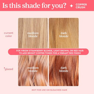 Supergloss Color Conditioning Gloss With Dispensing Pump – Hydrating Semi-Permanent Color Hair Gloss & Shine Boost – Vegan, Cruelty-Free – 6.4 fl oz - Copper Crush - Bright Copper