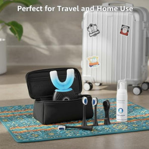 U-Shaped Electric Toothbrush – Comfort-Focused Design with Secure Grip for Daily Oral Hygiene at Home (Black)