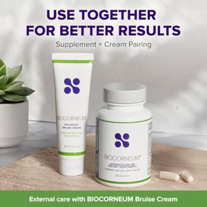 BIOCORNEUM Advanced Bruise Dietary Supplement – Internal Support for Visible Bruise Recovery – Professional Bruise Remedy with Arnica, Vitamins K1, K2, C, Zinc & Bromelain for Bruising and Swelling