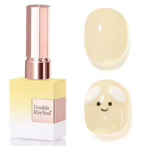 Double Rhythm Translucent Gel Polish Sheer Neutral Natural Light Milky Same Color Same Bottle 15ML Jelly UV Polish Nail Art DIY at Home (Jelly Nude Brown-A1492)