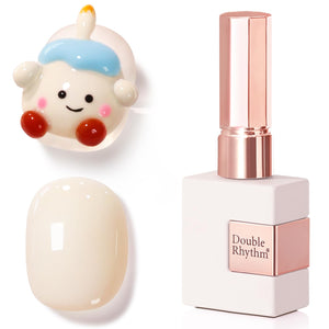 Double Rhythm 0.5 Oz Gel Nail Polish Neutral Natural Same Color Same Bottle Translucent Light Milky Pastel 15ML Manicure French Design Art DIY at Home (Pearl Green-B1146)