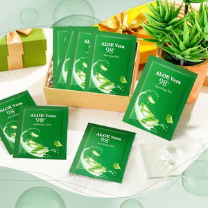 30 Pcs Travel Size Aloe Vera Gel 98% Organic After Sun Moisturizer for Face, Body, Soothing Hydrating Lotion Bulk for Travel, Summer Vacation, Sunburn Relief, Skin Care Gifts