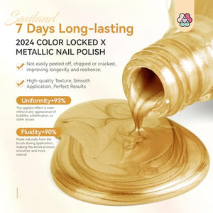 SAVILAND Metallic Gold Nail Polish: Quick Dry Mirror Golden Nail Polish Regular Chrome Fingernail Polish Easy To Use & Remove No Curing Needed Bulk Nail Lacquer for Toes Nail Art DIY Home 0.34 oz