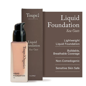 Toups & Co Liquid Foundation Oyster - Neutral | Lightweight & Breathable Buildable Coverage | Aloe Vera, Shea Butter & Herbal Extracts | Non-Comedogenic, Long-Lasting, Sensitive Skin Safe
