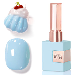 Double Rhythm 0.5 Oz Gel Nail Polish Neutral Natural Same Color Same Bottle Translucent Light Milky Pastel 15ML Manicure French Design Art DIY at Home (Pearl Green-B1146)