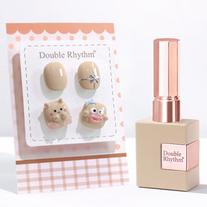 Double Rhythm 0.5 Oz Gel Nail Polish Neutral Natural Same Color Same Bottle Translucent Light Milky Pastel 15ML Manicure French Design Art DIY at Home (Pearl Green-B1146)