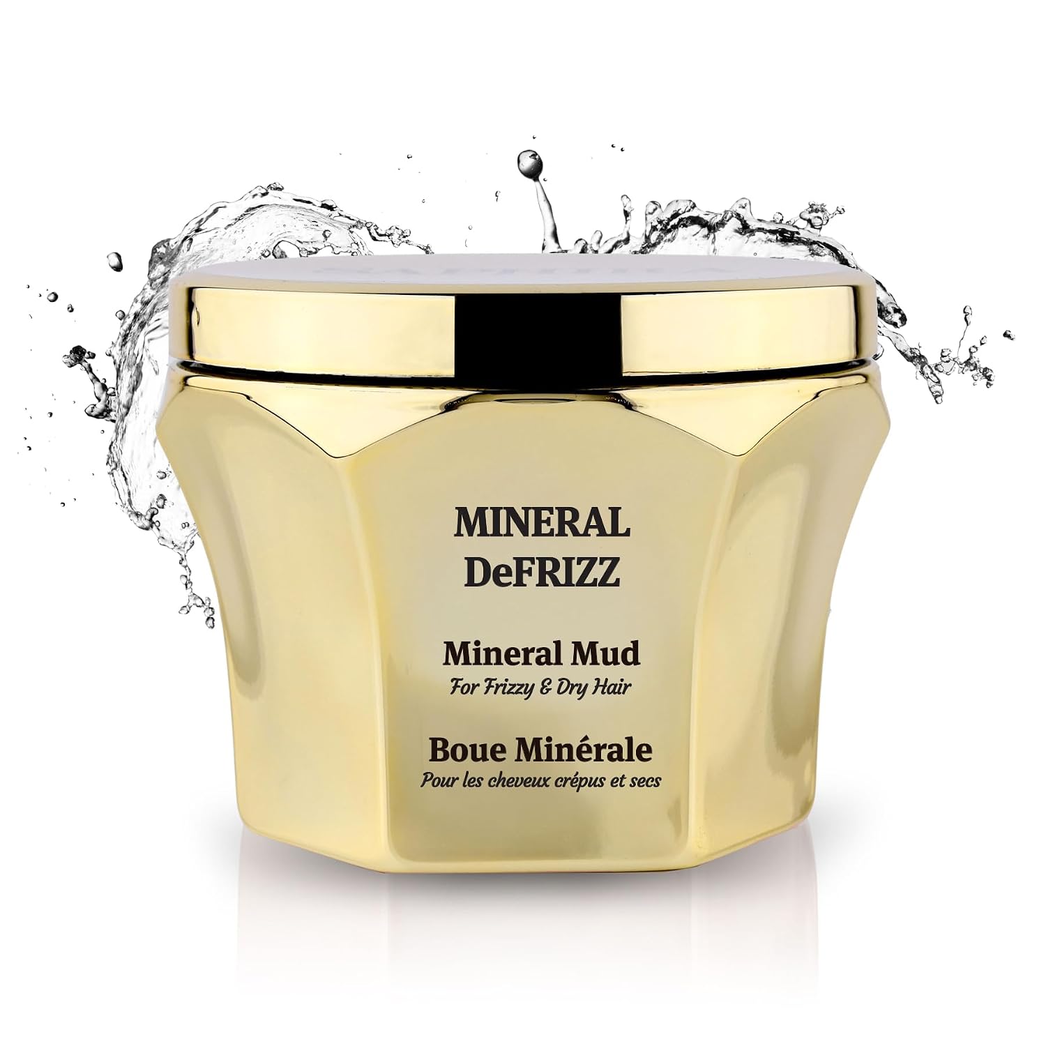 Saphira Mineral DeFrizz Mud Hair Mask with Dead Sea Minerals – Smoothing Treatment Mask for Frizzy & Dry Hair – Hydration & Shine – Professional Care 8.5oz/250ml