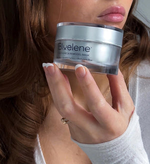 Bluelene Face and Neck Remodel Mask with Methylene Blue, Growth Factors, Advanced Peptides, Niacinamide, Cork Oak, Linseed, and Edelweiss (50ML). Suitable for Sensitive Skin.