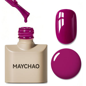 MAYCHAO 15ML Gel Nail Polish 1Pc Deep Cherry Red Nail Polish Soak Off UV LED Blood Red Nail Gel Polish Nail Art Starter Manicure Salon DIY at Home, 0.5 OZ