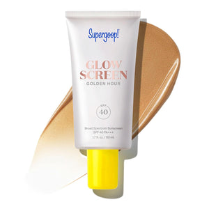 Supergoop! Glowscreen SPF 40 - Glowy Primer + Broad Spectrum Tinted Sunscreen - Helps Filter Blue Light - Hydration - Hyaluronic Acid & Vitamin B6