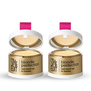 Style Edit Root Touch Up Powder | Temporary Hair Color for Gray Roots and Thinning Hair | Salon-Quality, Transfer-Resistant Hair Concealer | Medium Blonde, 0.14 oz (Pack of 2)
